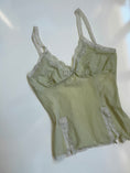 Load image into Gallery viewer, 00's Pale green mesh/lace cami • Size S
