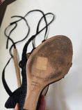 Load image into Gallery viewer, 00’s Dolce & Gabbana crochet flower lace up wedges • Size 37
