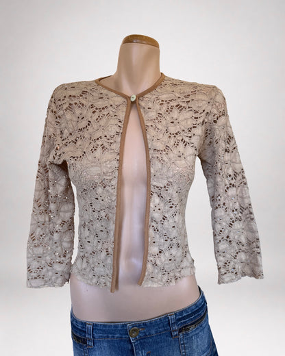 French 00's lace cardigan • Size S