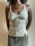 Load image into Gallery viewer, 00's Pale green mesh/lace cami • Size S
