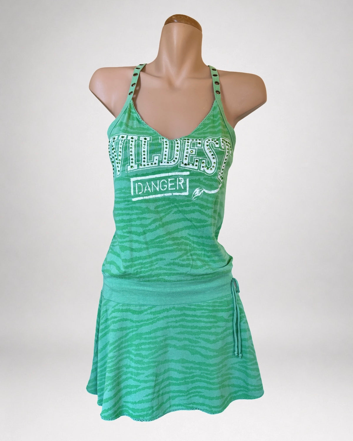 00's Agressive drop waist mini dress • Size S