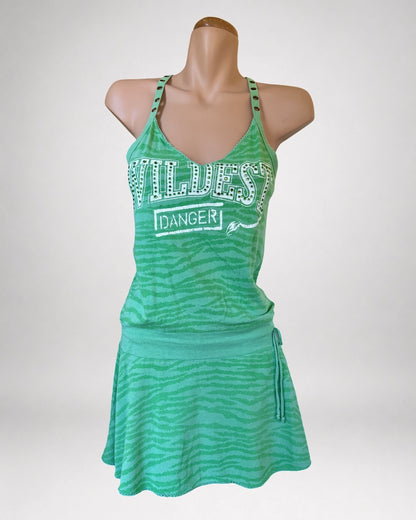 00's Agressive drop waist mini dress • Size S