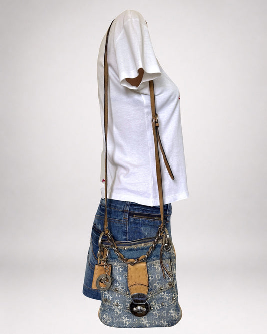 00's Guess denim crossbody