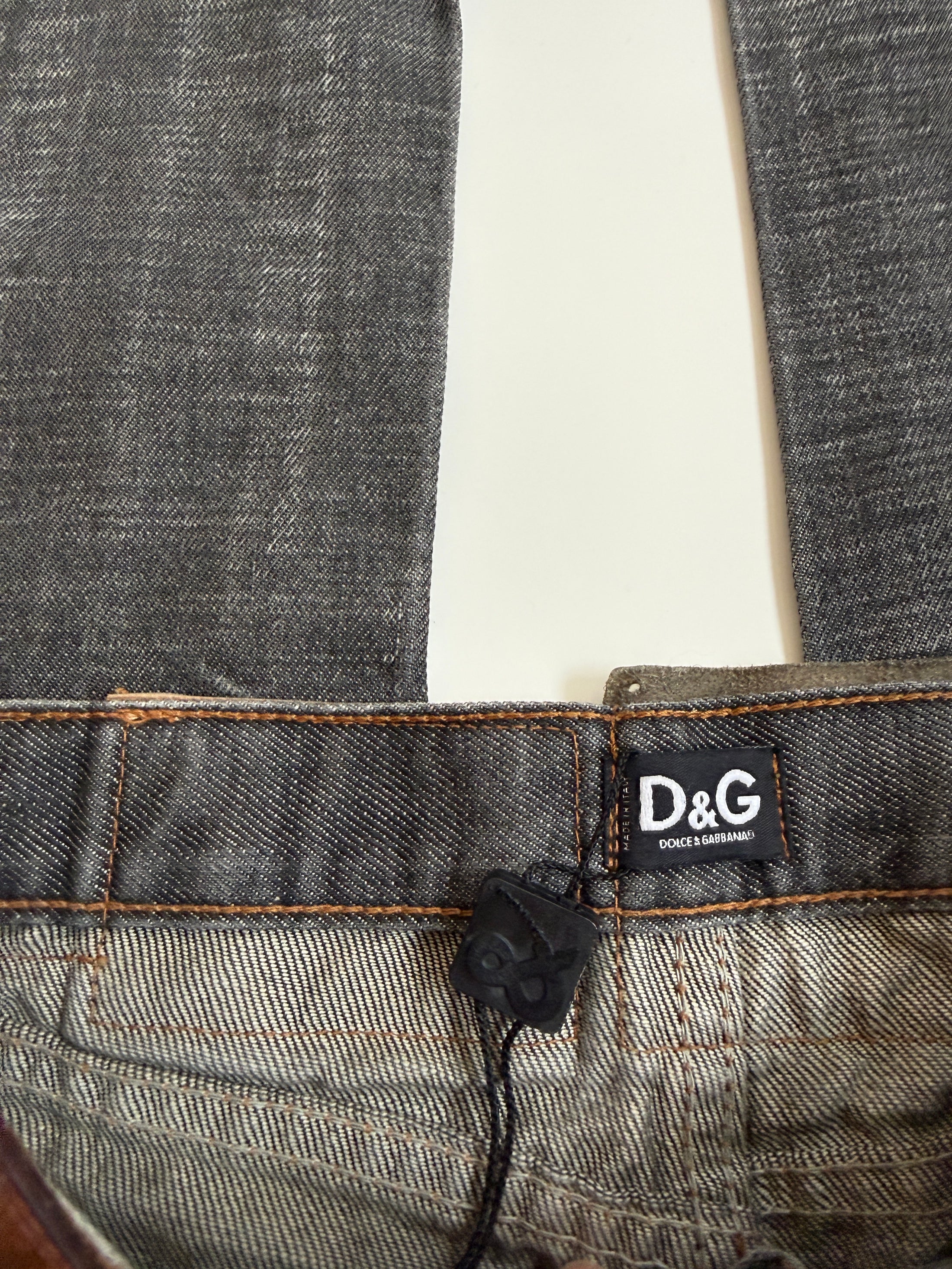 *Rare Deadstock* 00's Dolce & Gabbana patch detail jeans • Size 6