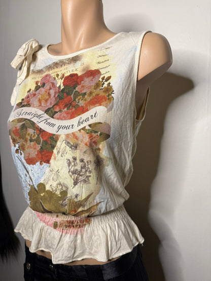00's Cotton coquette tank • Size S