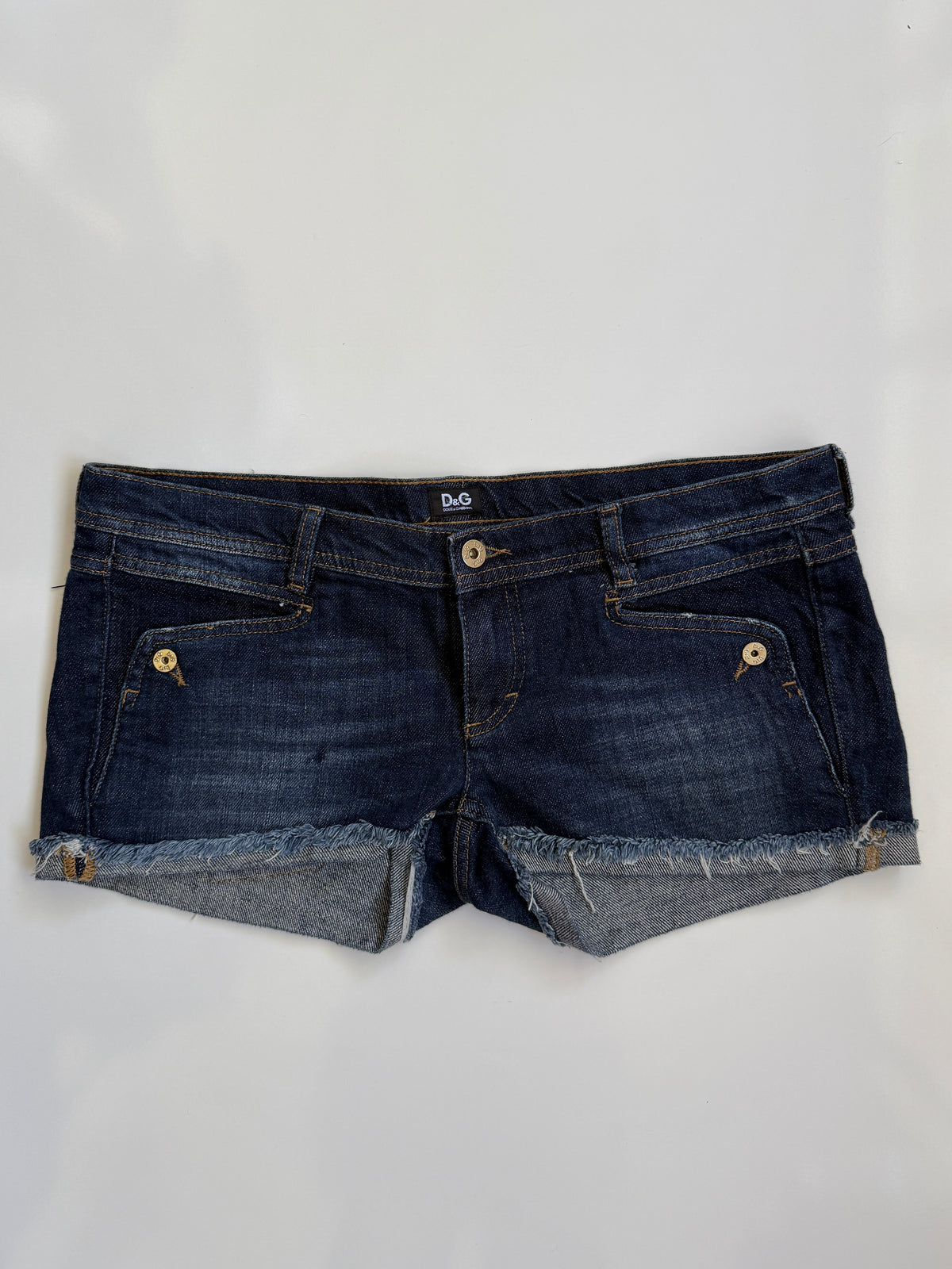 00s Dolce & Gabbana low-rise denim micro shorts • Size 12