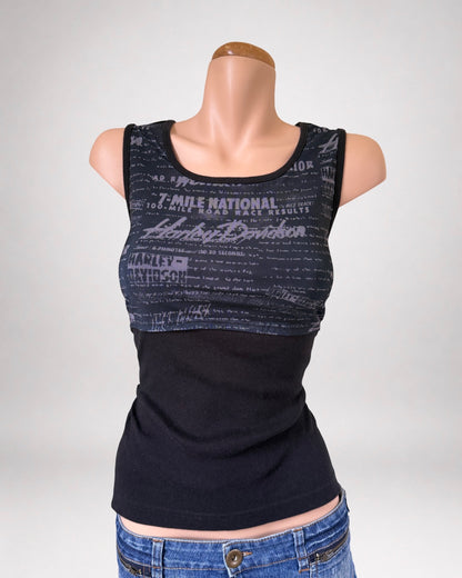 USA 00's Harley Davidson mesh overlay tank • Size L