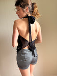 Load image into Gallery viewer, 00's Morgan silk sequin backless halter• Size S-M
