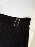 Load image into Gallery viewer, 00's Pinstripe low-rise buckle maxi • Size 10
