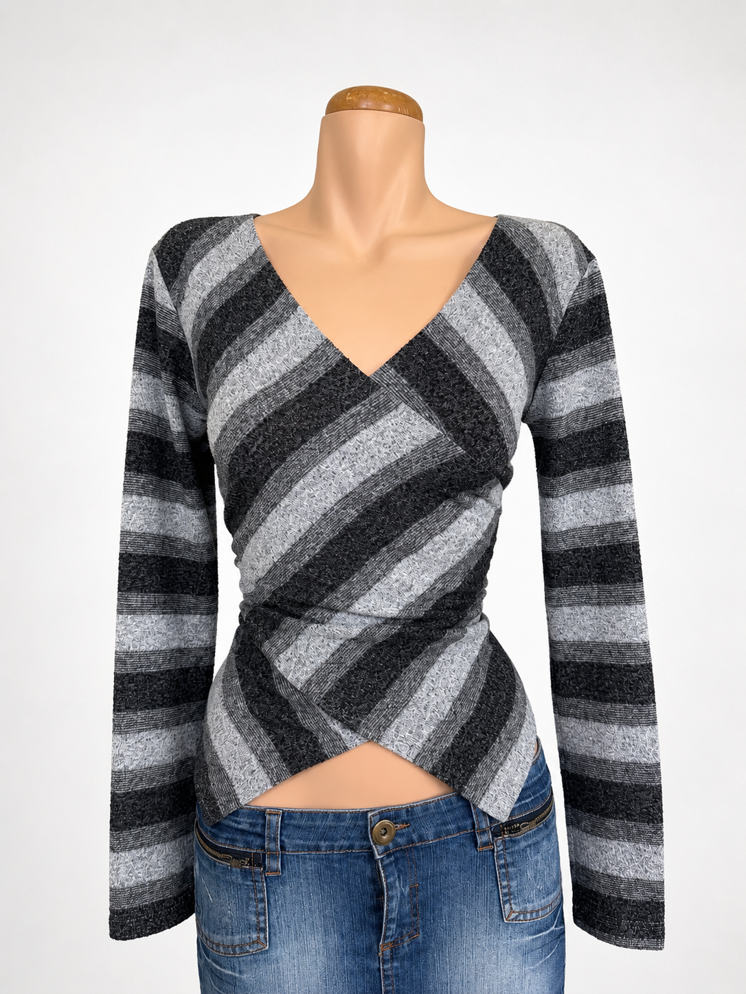 00's Asym striped knit • Size S/M