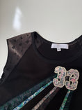 Load image into Gallery viewer, French 00's Belair tiedye beaded baby tee • Size M
