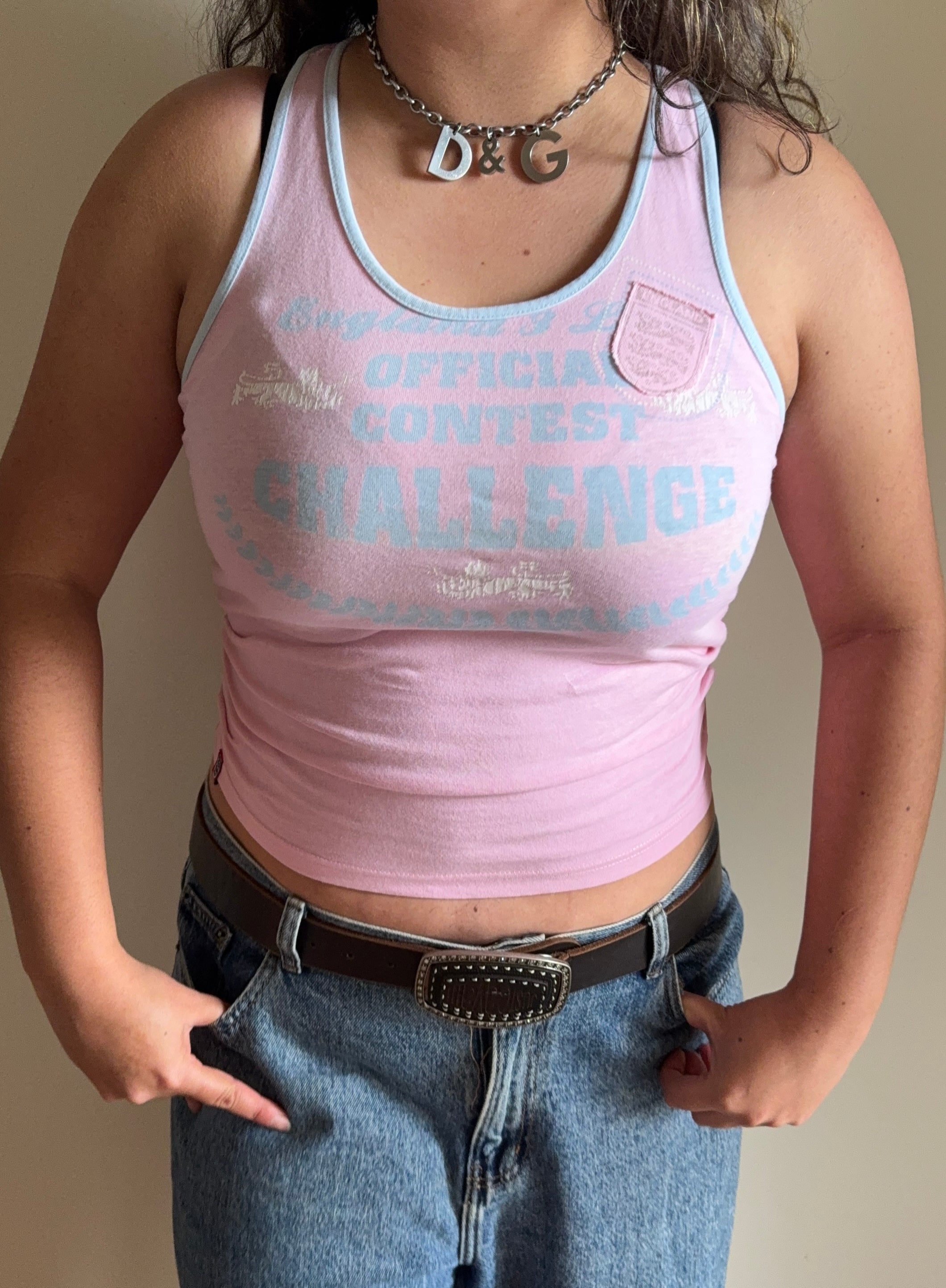 00's England football print tank  • Size L