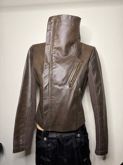 00's Genuine leather Morgan De Toi jacket w faux fur • Size S