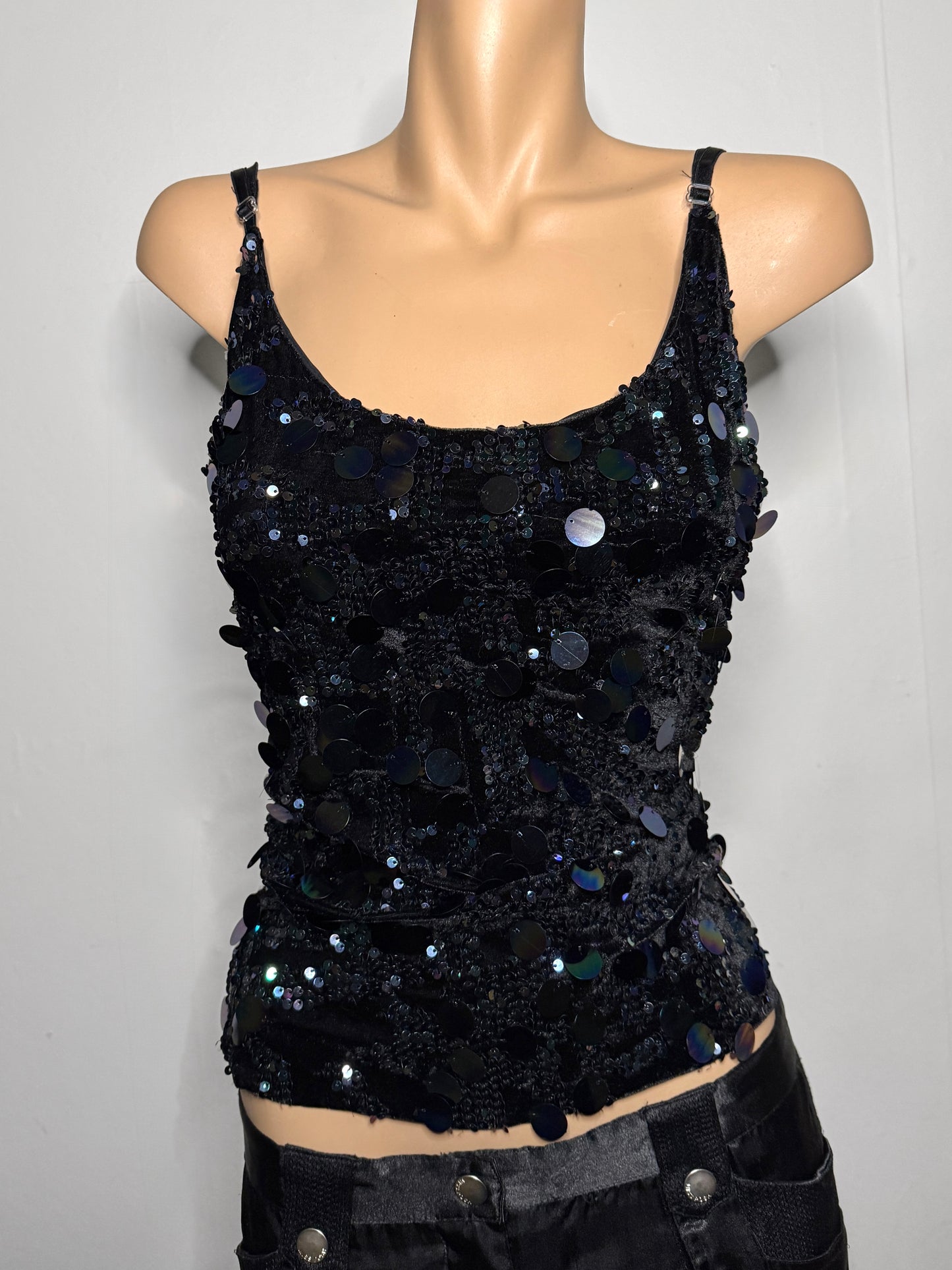 00's Sequin velvet cami • Size L