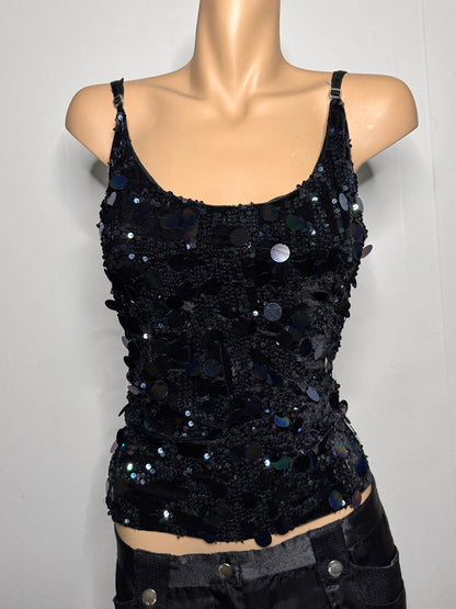 00's Sequin velvet cami • Size L