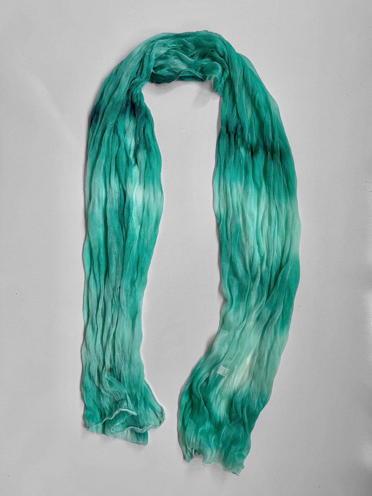 00s Teal sheer scarf