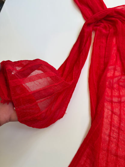 00's Red sheer scarf