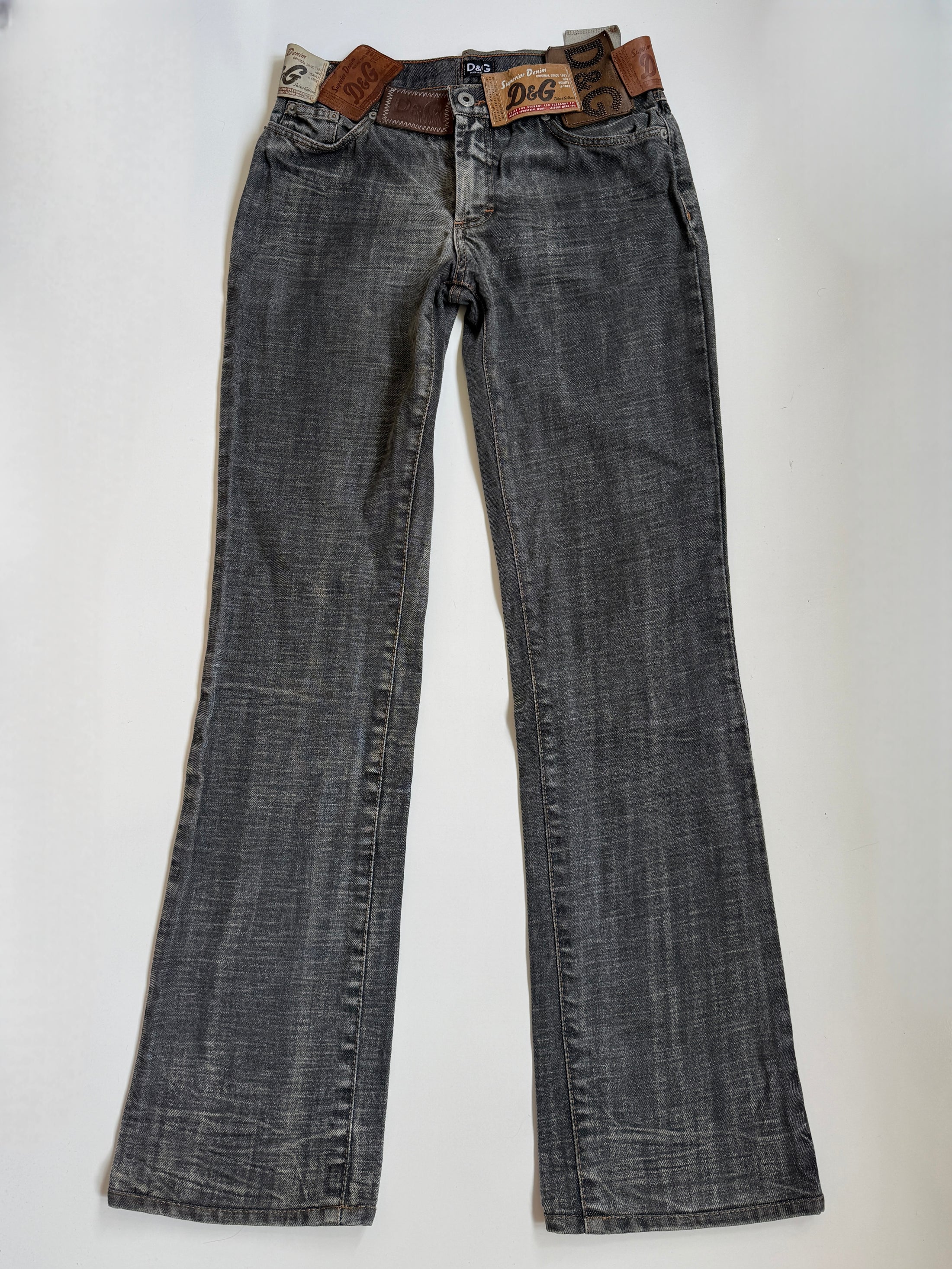 *Rare Deadstock* 00's Dolce & Gabbana patch detail jeans • Size 6
