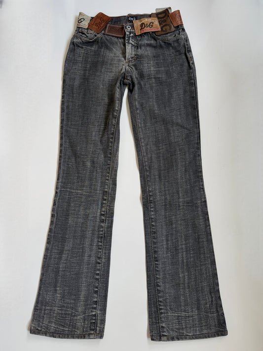 *Rare Deadstock* 00's Dolce & Gabbana patch detail jeans • Size 6