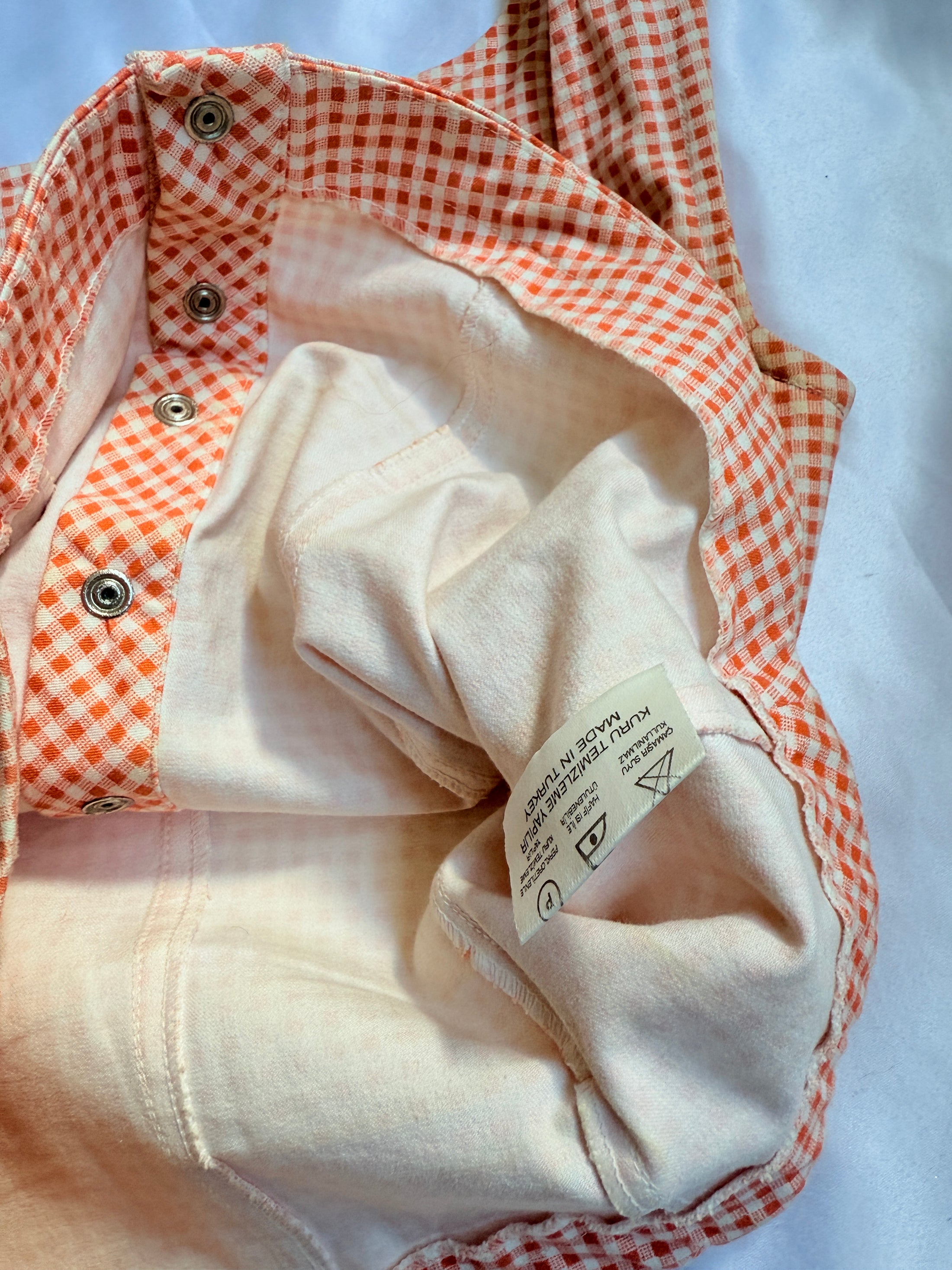 00's Roman gingham corset style top • Size S