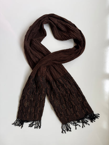 00s Wool blend brown scarf