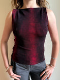 Load image into Gallery viewer, 00's red black gradient shimmer top • Size M
