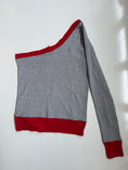 Load image into Gallery viewer, 00's Cotton number print one shoulder sweat • Size S
