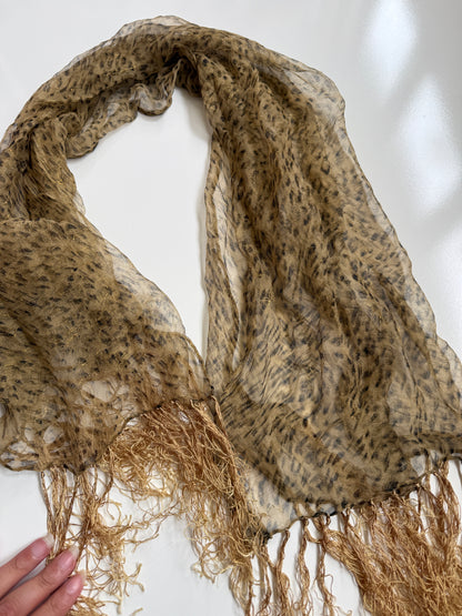 00s Cheetah shimmer scarf