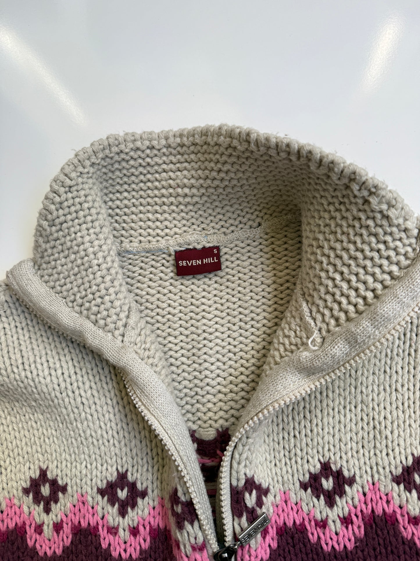 00's Wool blend knit zip up • Size S