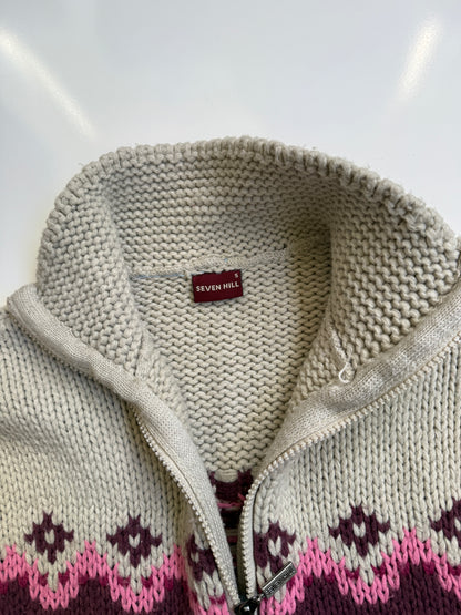 00's Wool blend knit zip up • Size S