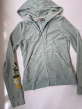 Load image into Gallery viewer, 00's Juicy Couture pale turquoise terrycloth hoodie• Size S

