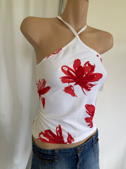 00's Tropical tie halter • Size M