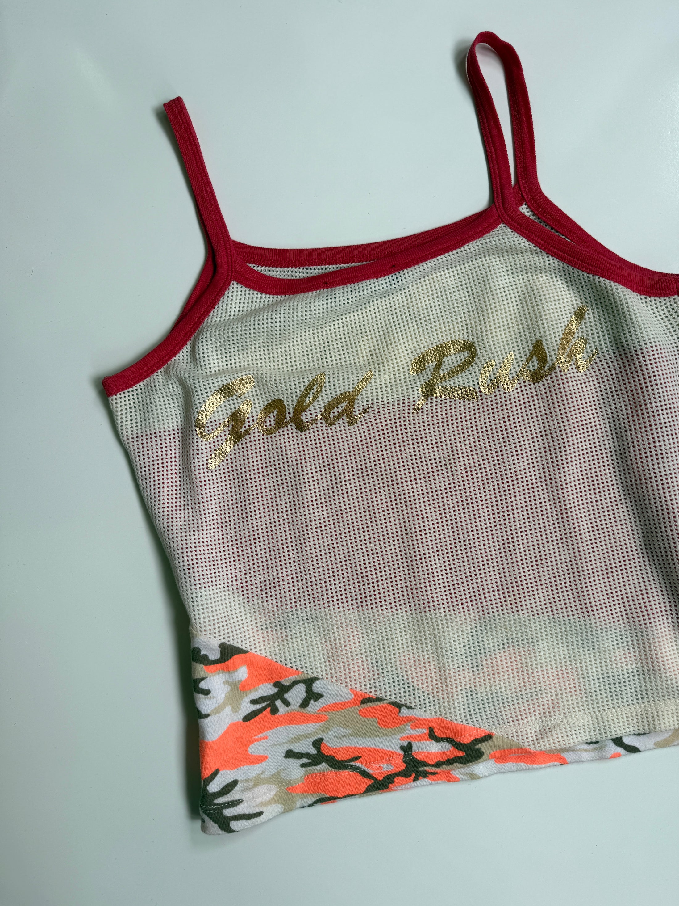 00's Only mesh/cotton print tank • Size L