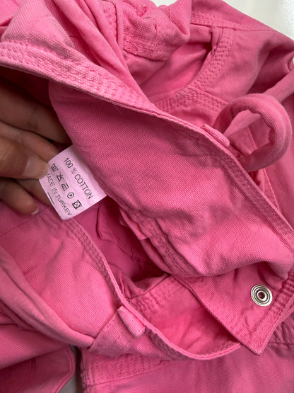 00's Pink capri cargos • Size 8