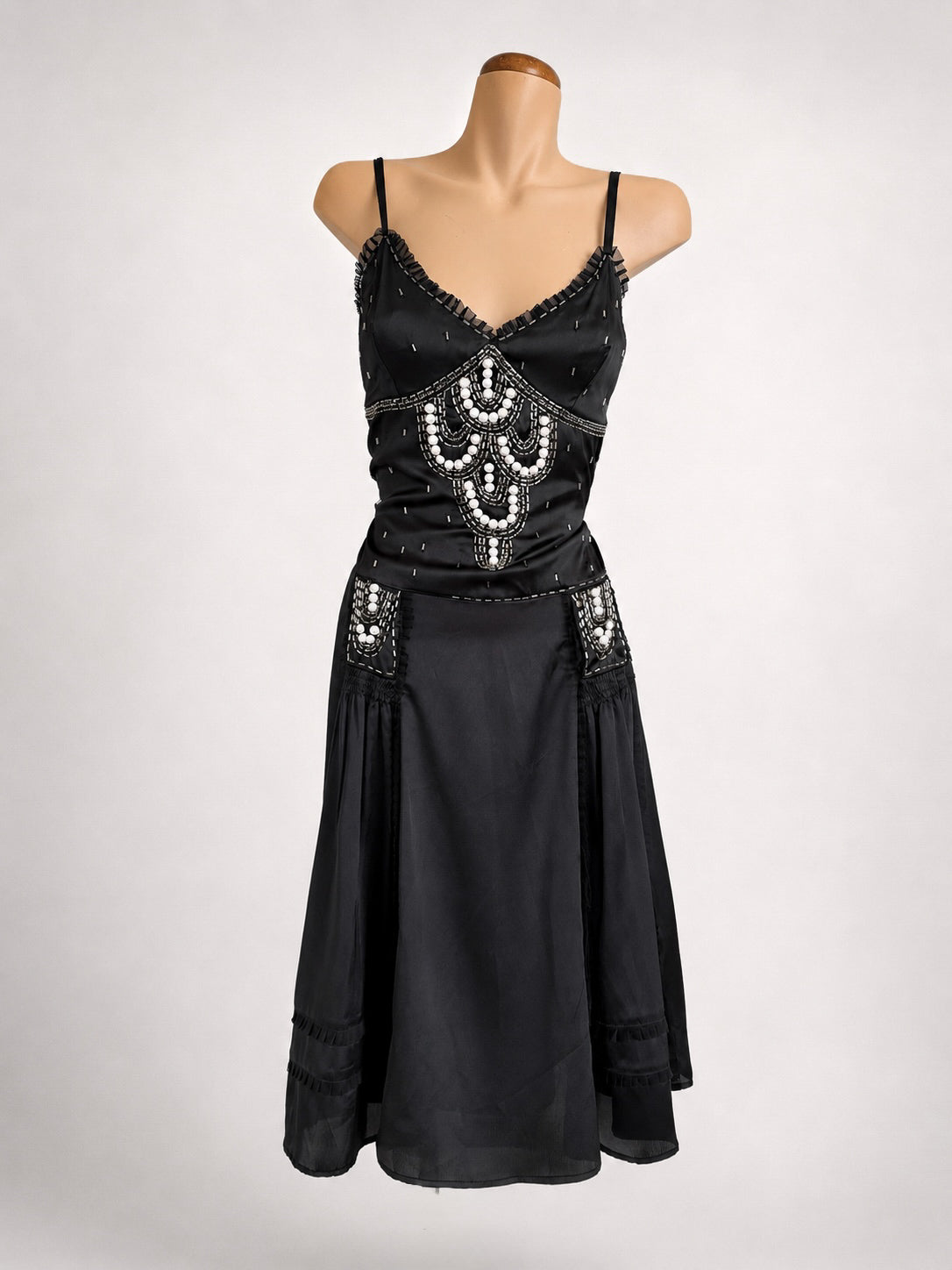 00's Monsoon beaded midi dress • Size 8/10