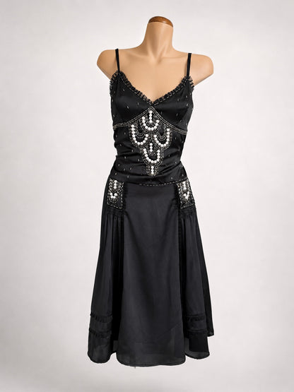 00's Monsoon beaded midi dress • Size 8/10