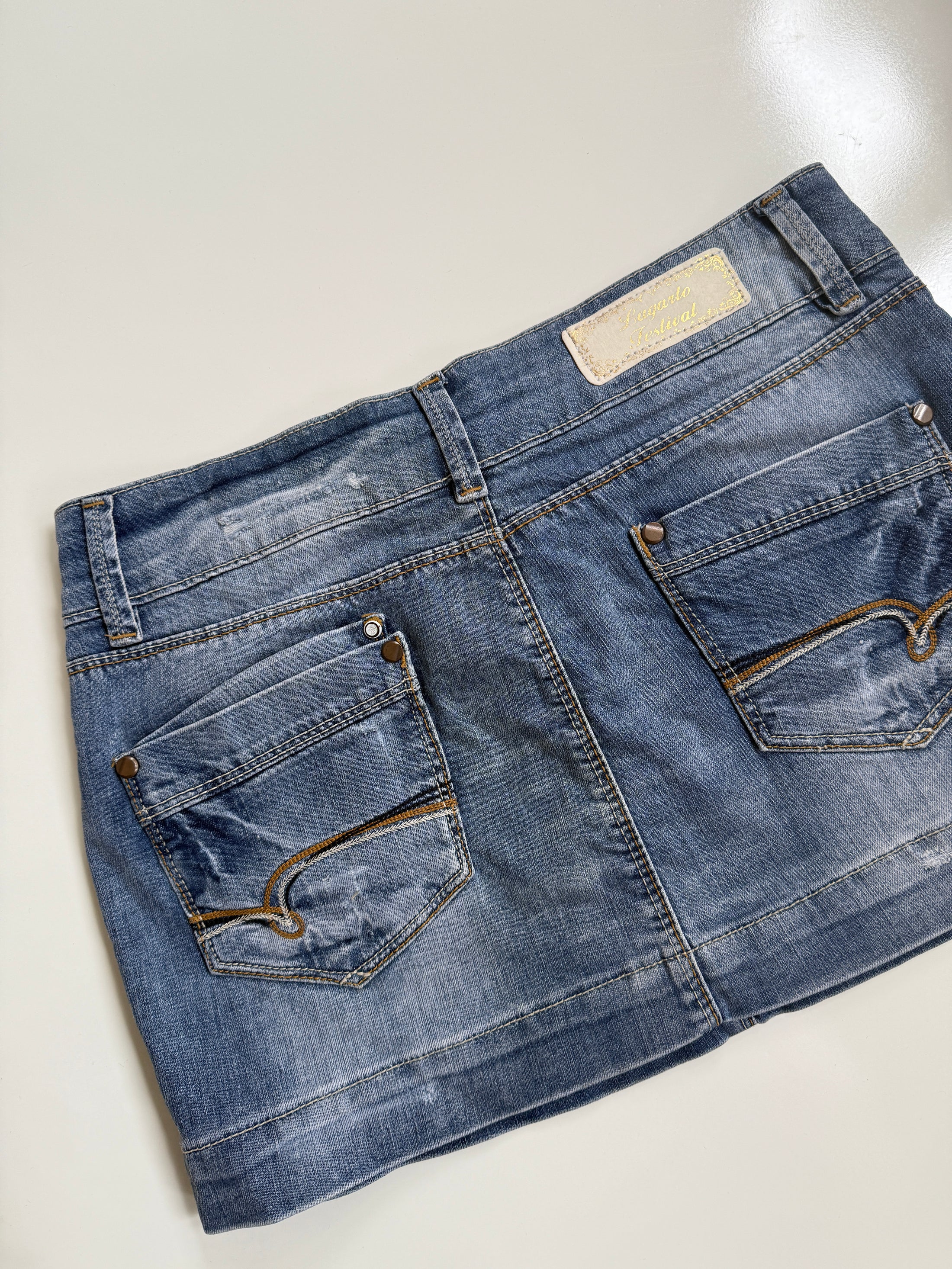 00's LCR denim mini • Size 10