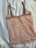 Load image into Gallery viewer, 00's Baby pink lined lace cami w floral trim
