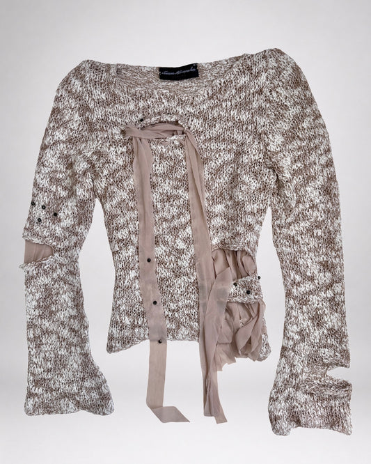 00's Unique distressed knit • Size S