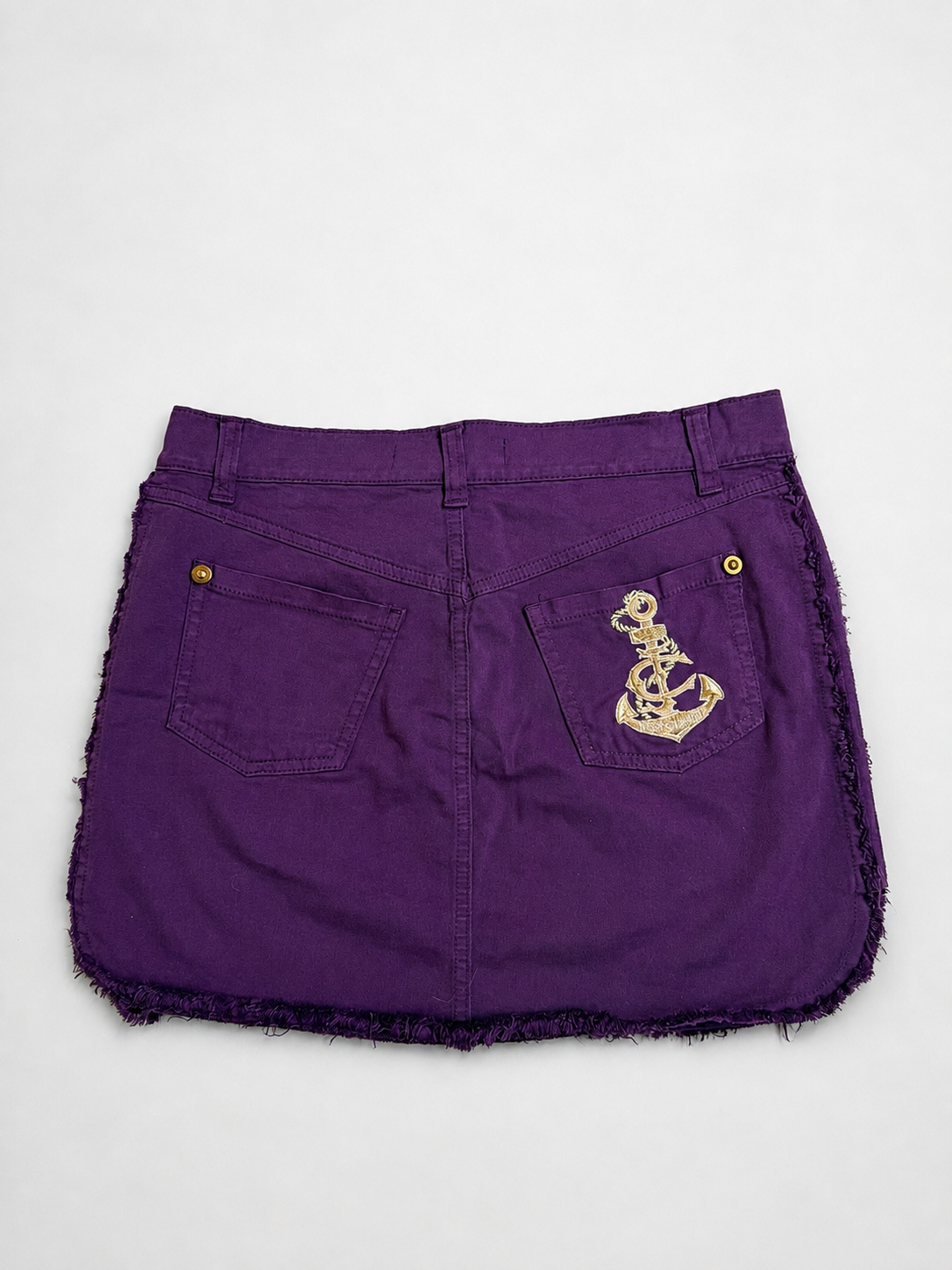00's Cavalli distress detail mini skirt • Size 8/10