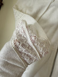 Load image into Gallery viewer, 00's Juicy Couture terrycloth white tracksuit w crochet detail • Size XS-S
