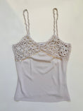 Load image into Gallery viewer, 00's Sempre knit cami top w crocheted sequin detail • Size M
