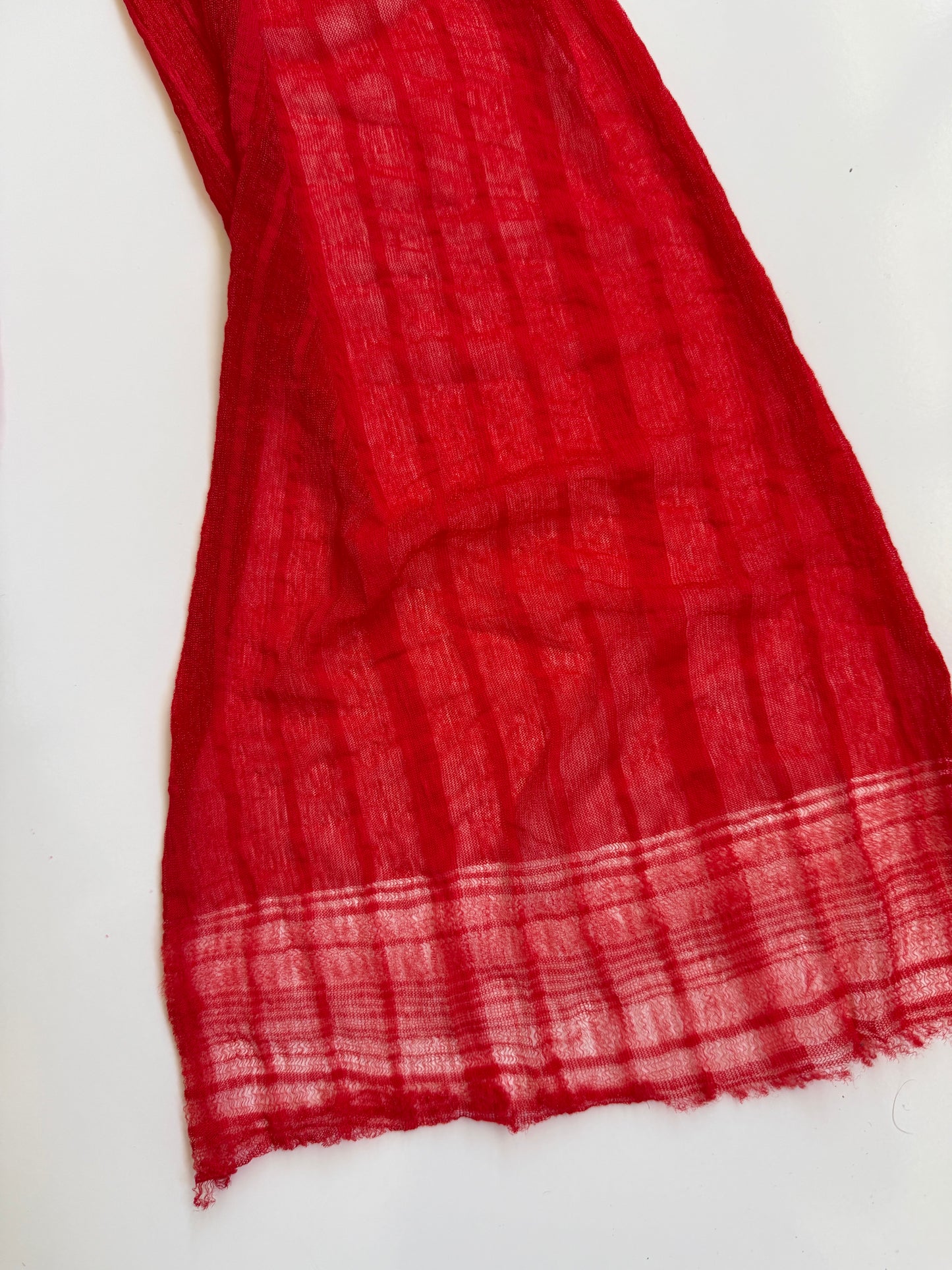 00's Red sheer scarf