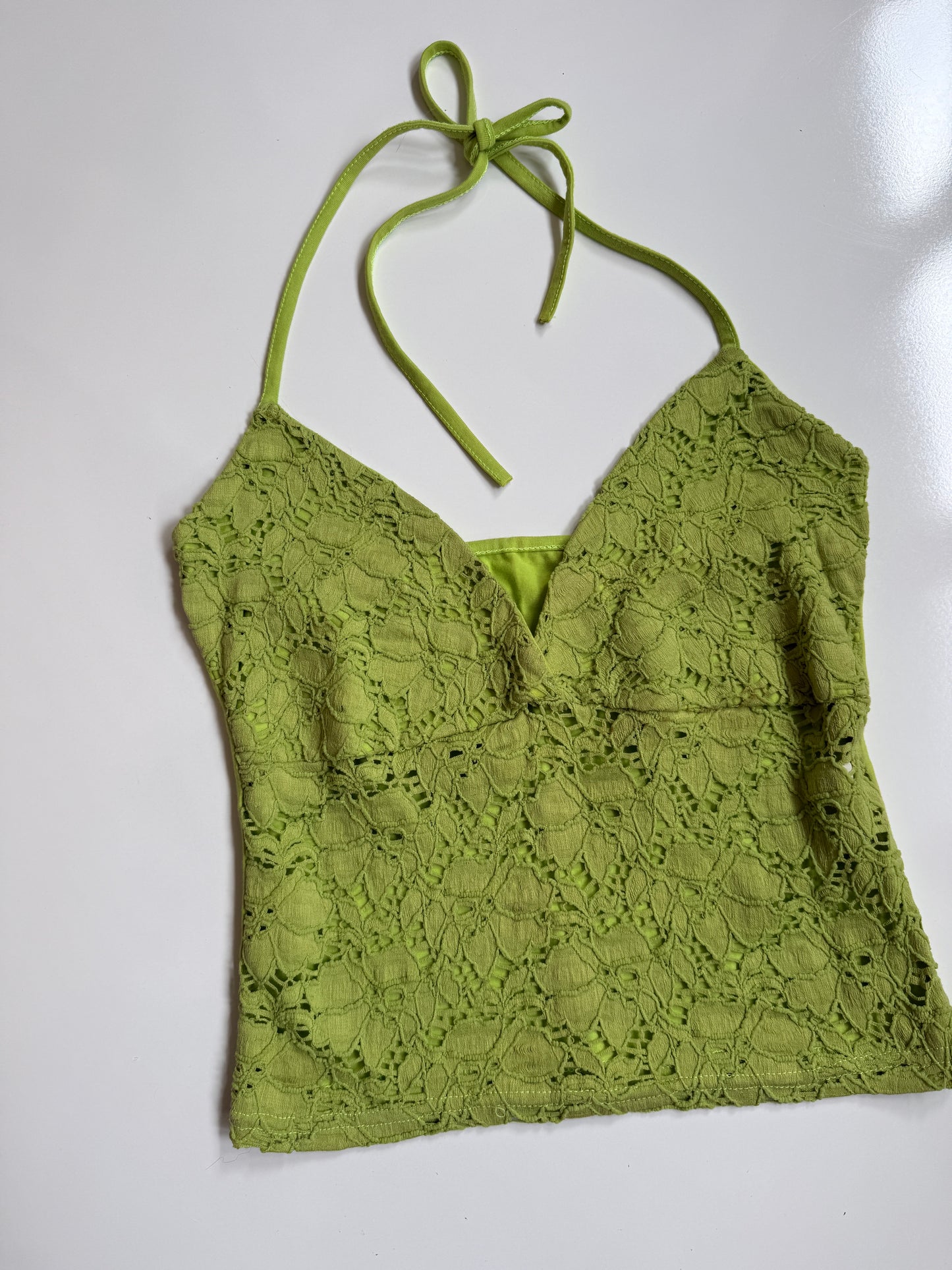 00's Italian green lace cami • Size S/M