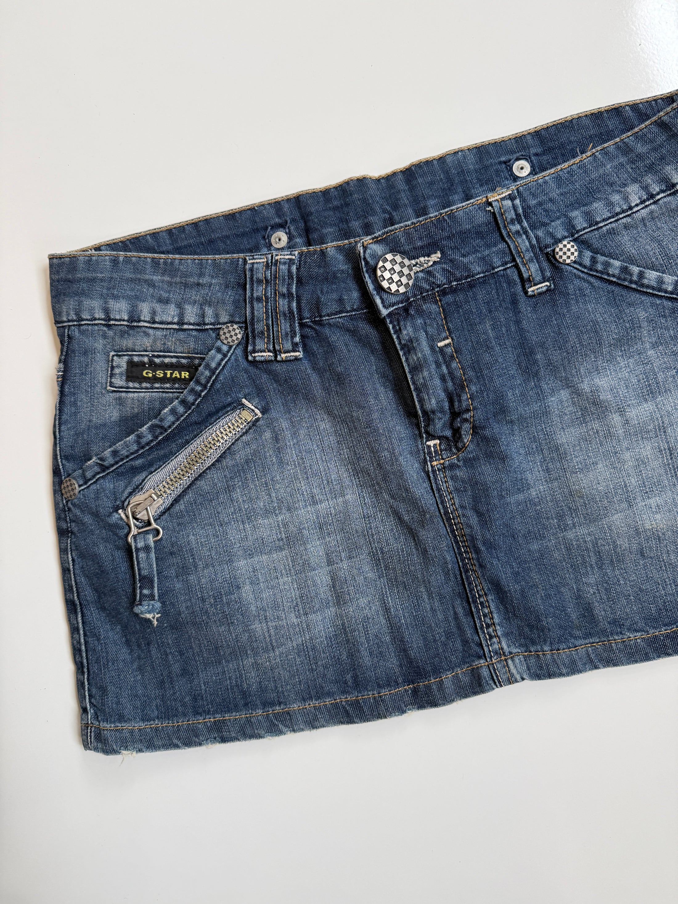 00's G-Star Raw denim mini • Size 8