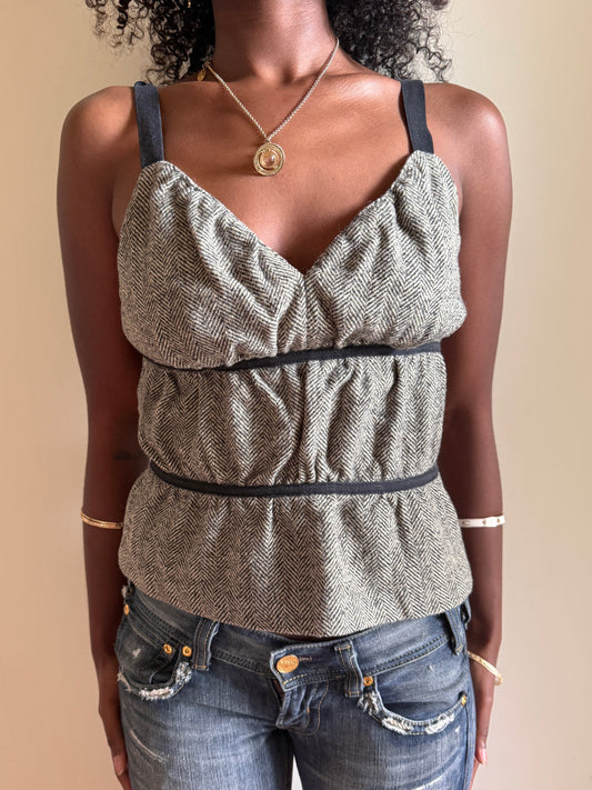 French Tsunoda Paris 00's wool tiered cami • Size S