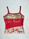 Load image into Gallery viewer, 00's Only mesh/cotton print tank • Size L
