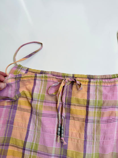 00's Cotton pastels plaid cami • Size 10
