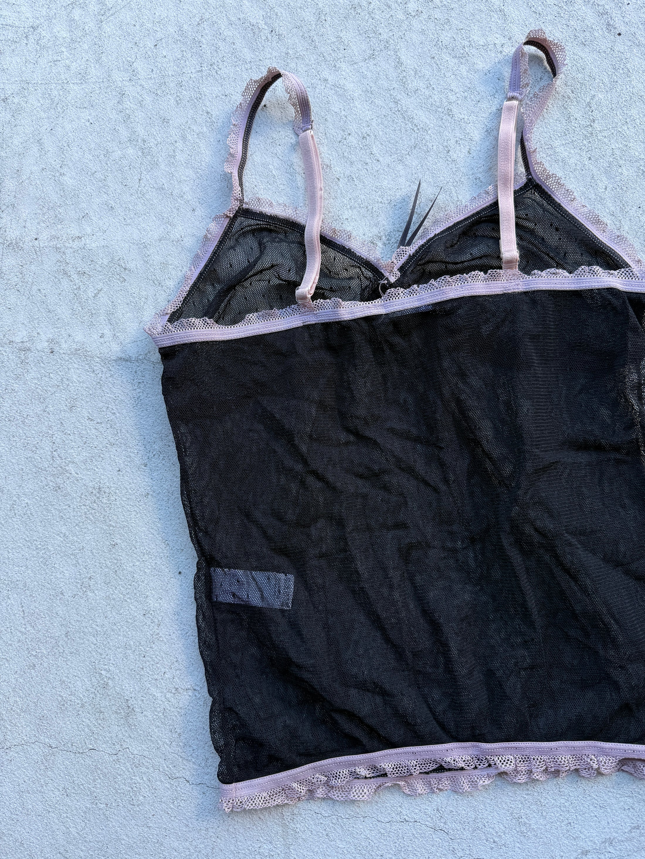 00's Isabell Kristensen lace mesh cami • Size S