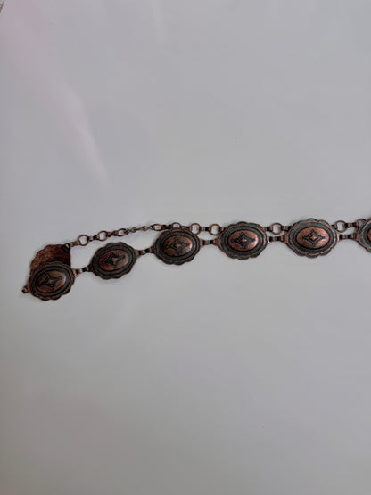 Antique bronze metal chain belt • Size 6-12
